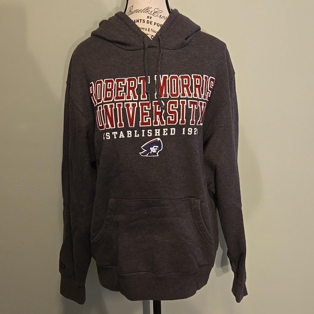 Grey Robert Morris University Hoodie